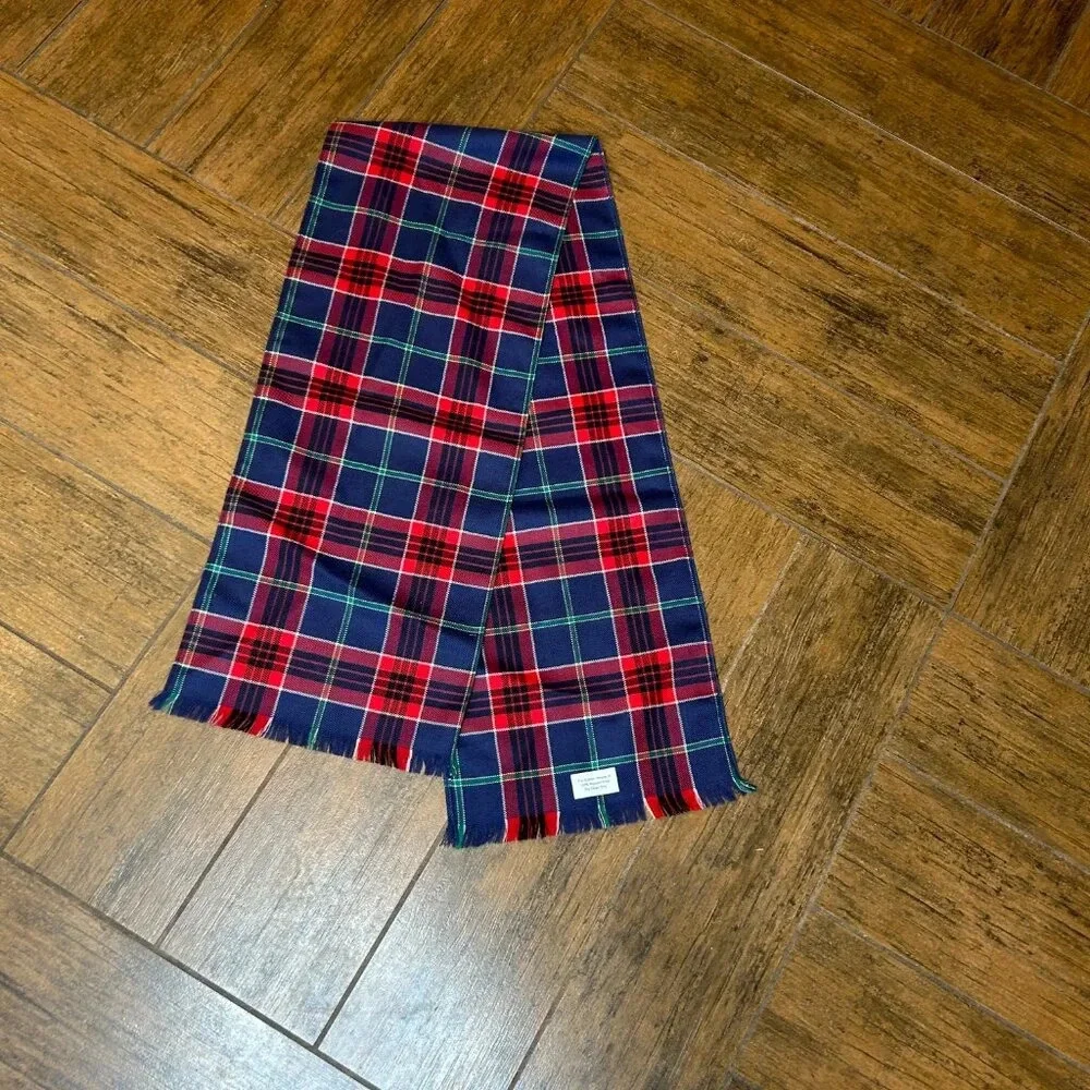 Vintage Scottish Weaver  100% Wool Tartan Plaid Rectangular Scarf